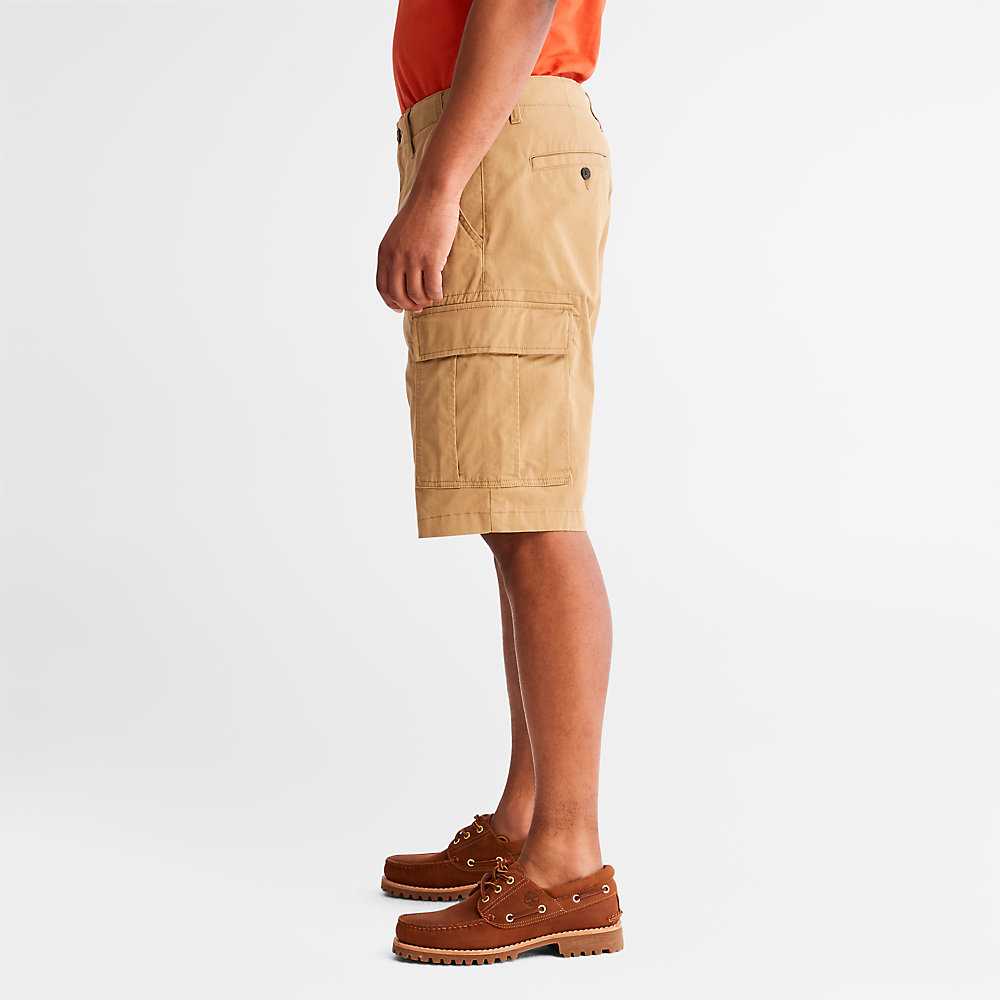 Khaki Men's Timberland Cargo Cargo Shorts | Israel-3261709