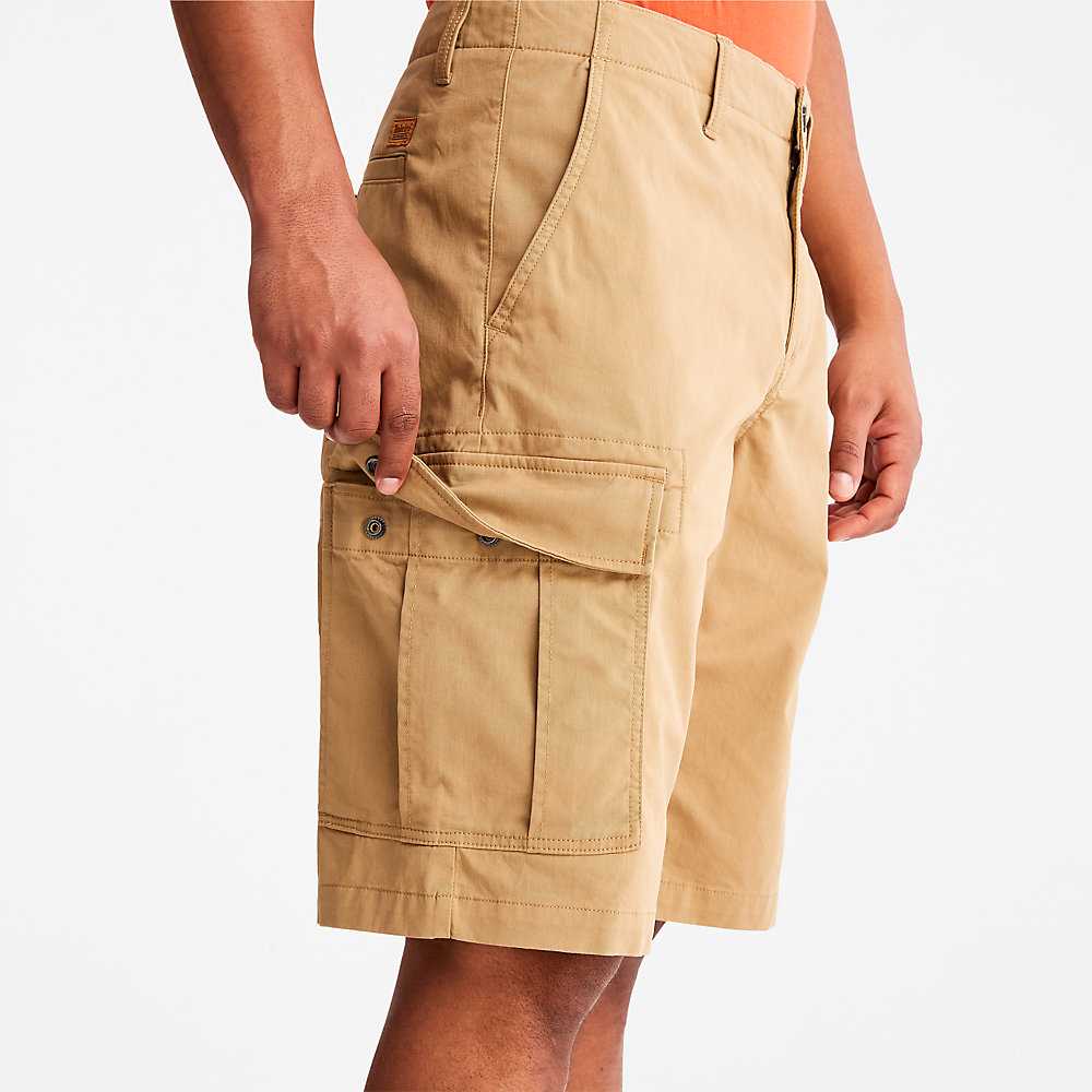 Khaki Men's Timberland Cargo Cargo Shorts | Israel-3261709