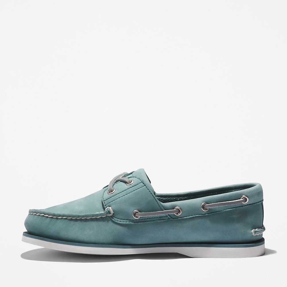 Light Blue Men's Timberland 2-Eye Classic Boat Shoes | Israel-8517026