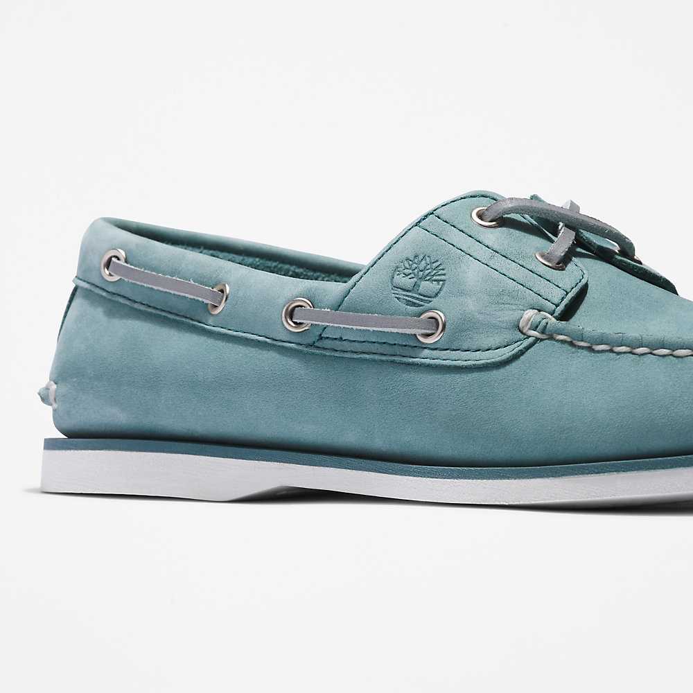 Light Blue Men's Timberland 2-Eye Classic Boat Shoes | Israel-8517026