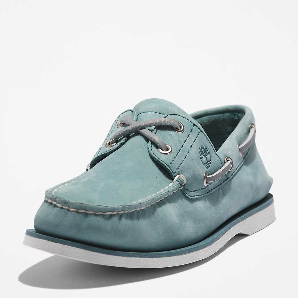 Light Blue Men's Timberland 2-Eye Classic Boat Shoes | Israel-8517026