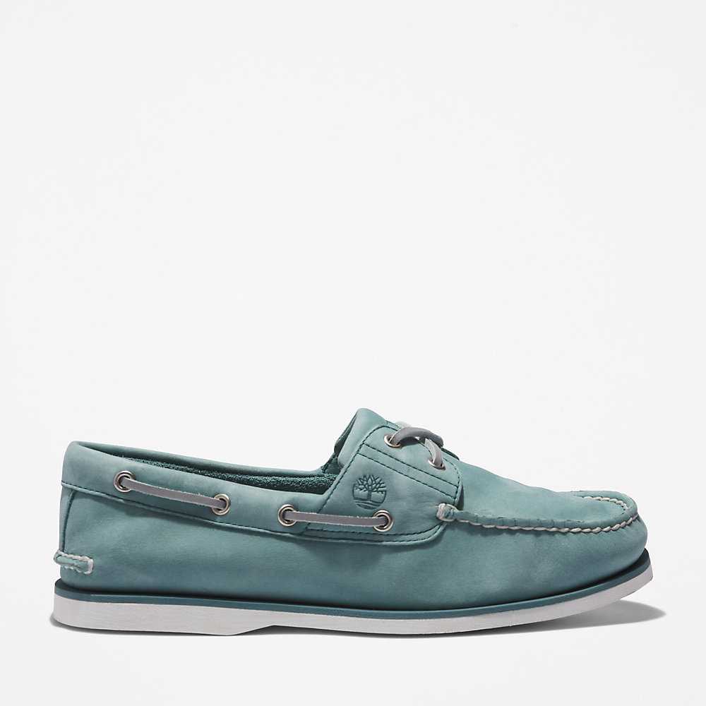 Light Blue Men\'s Timberland 2-Eye Classic Boat Shoes | Israel-8517026