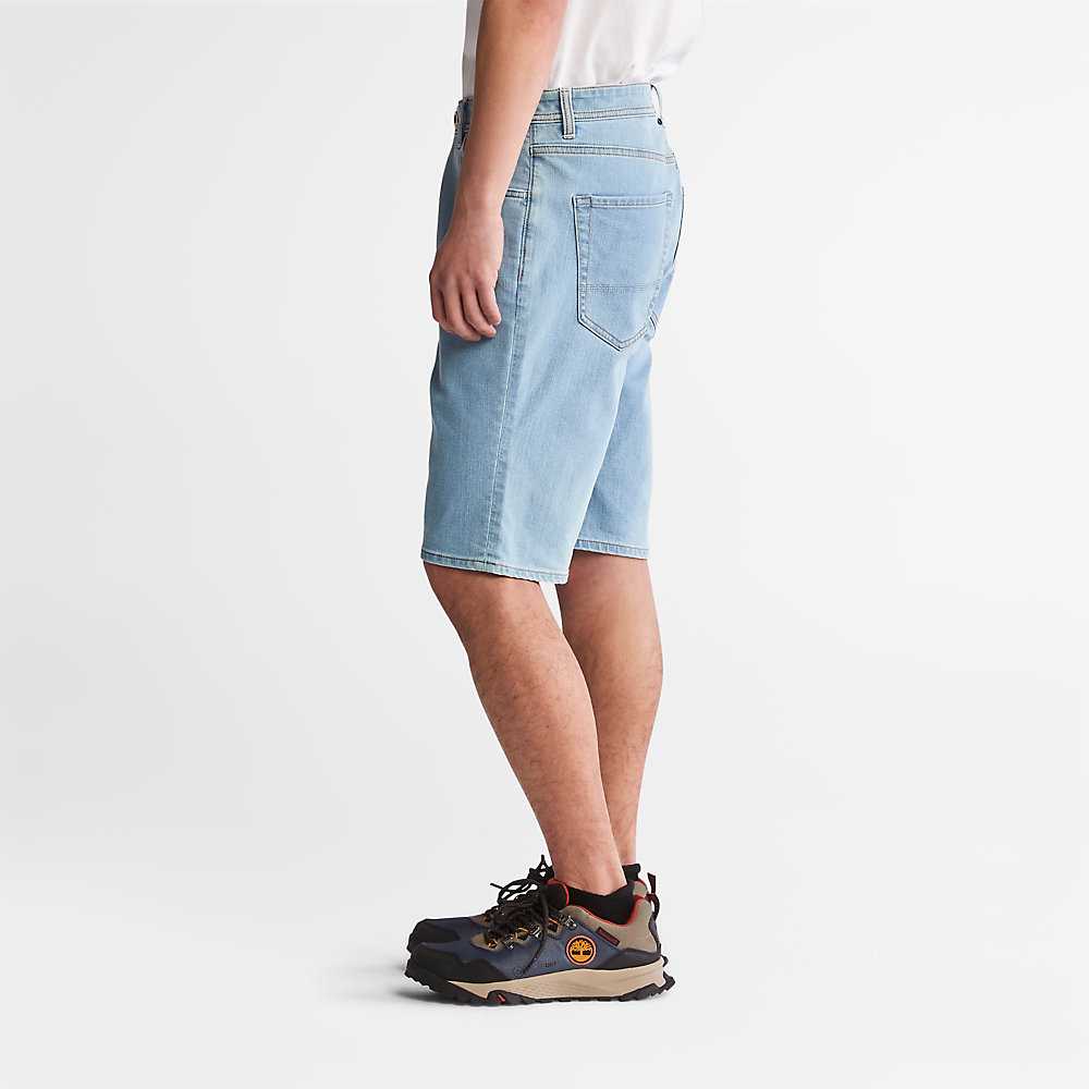 Light Blue Men's Timberland Canobie Lake Shorts | Israel-4850293