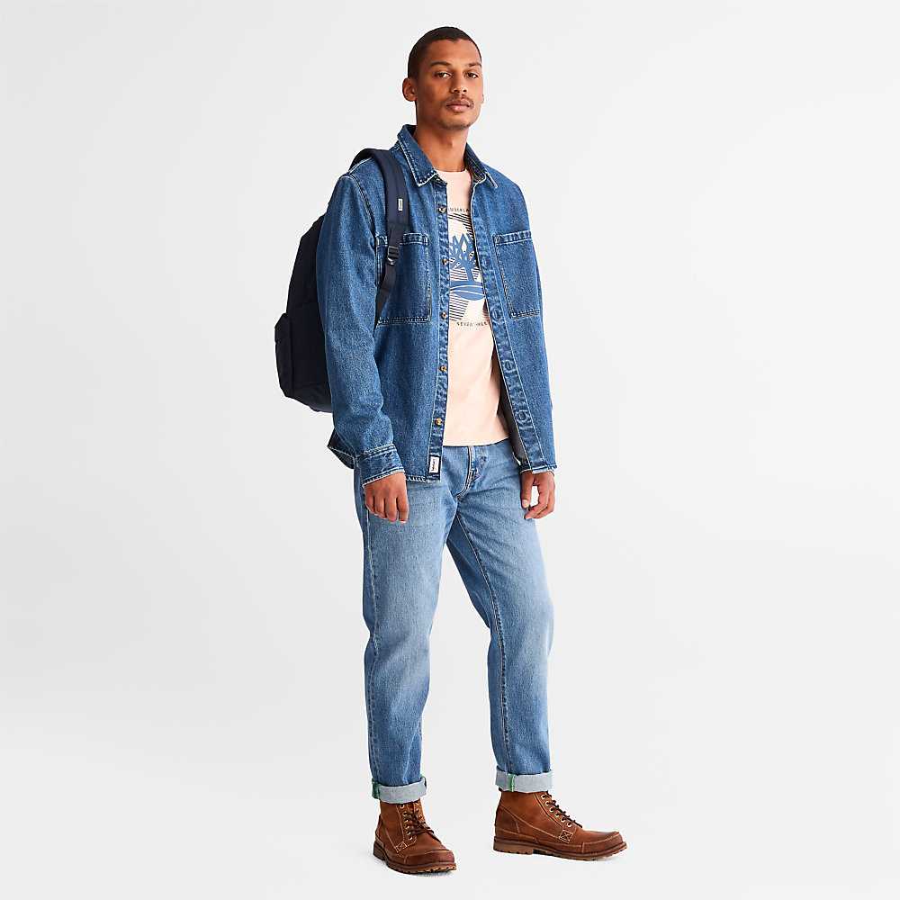 Light Blue Men's Timberland Earthkeepers Jeans | Israel-6842305