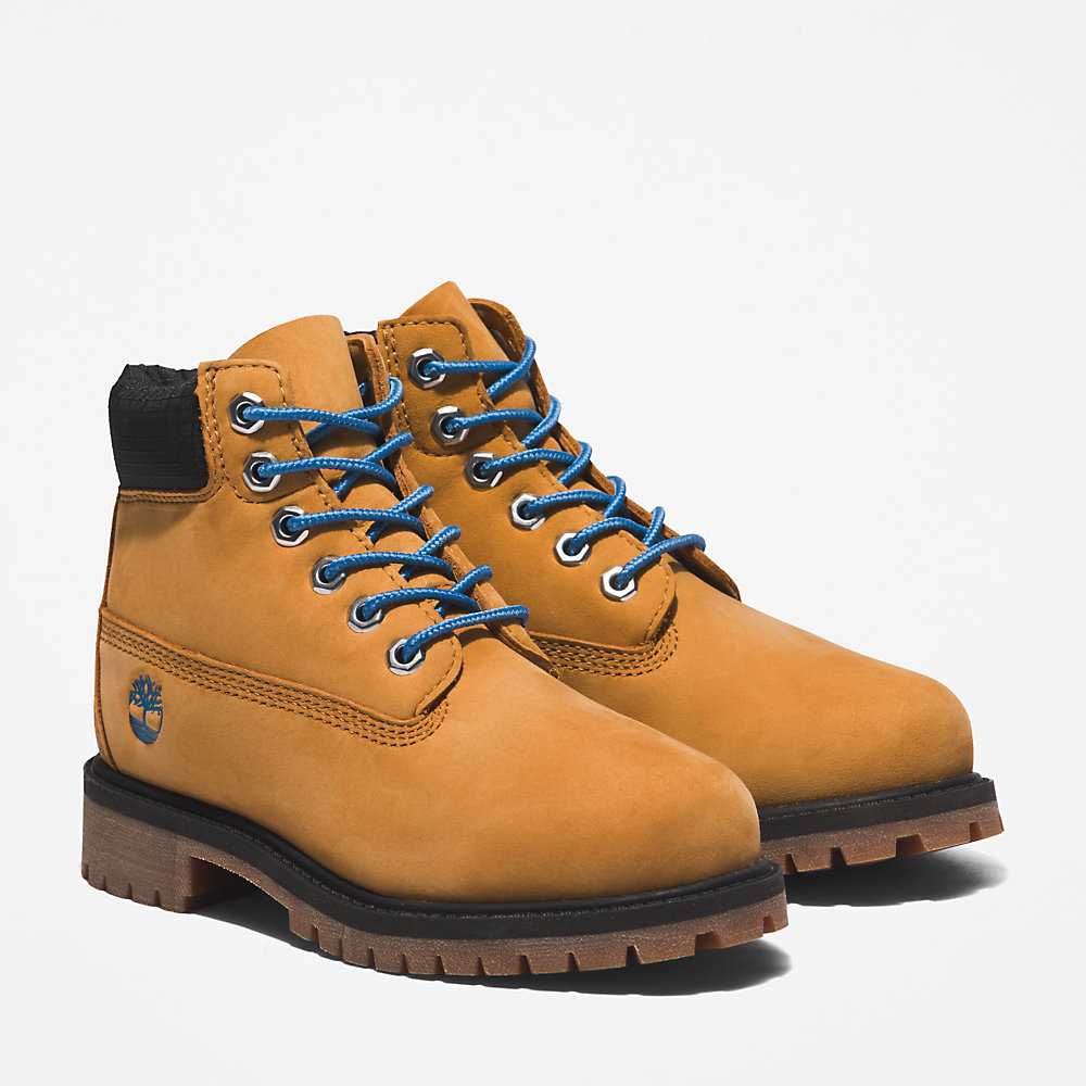 Light Brown Kids' Timberland Premium® 6 Inch Waterproof Boots | Israel-4219555