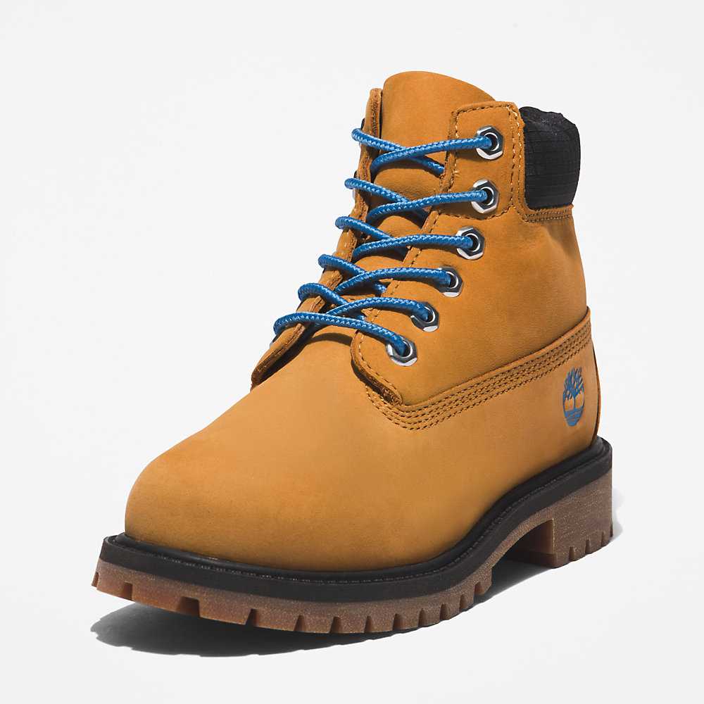 Light Brown Kids' Timberland Premium® 6 Inch Waterproof Boots | Israel-4219555