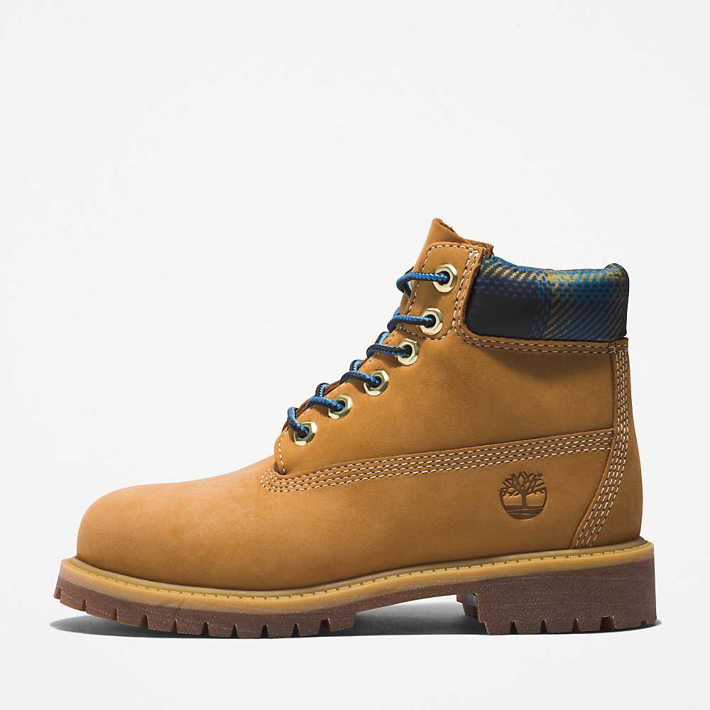 Light Brown Kids' Timberland Premium® 6 Inch Waterproof Boots | Israel-4219581