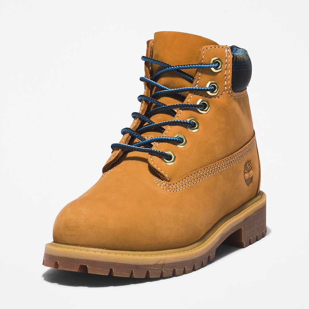 Light Brown Kids' Timberland Premium® 6 Inch Waterproof Boots | Israel-4219581