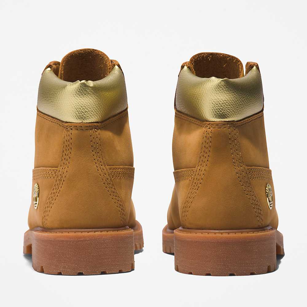 Light Brown Kids' Timberland Premium® 6 Inch Waterproof Boots | Israel-4219587