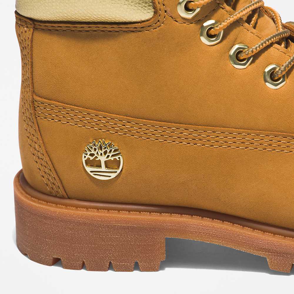 Light Brown Kids' Timberland Premium® 6 Inch Waterproof Boots | Israel-4219587