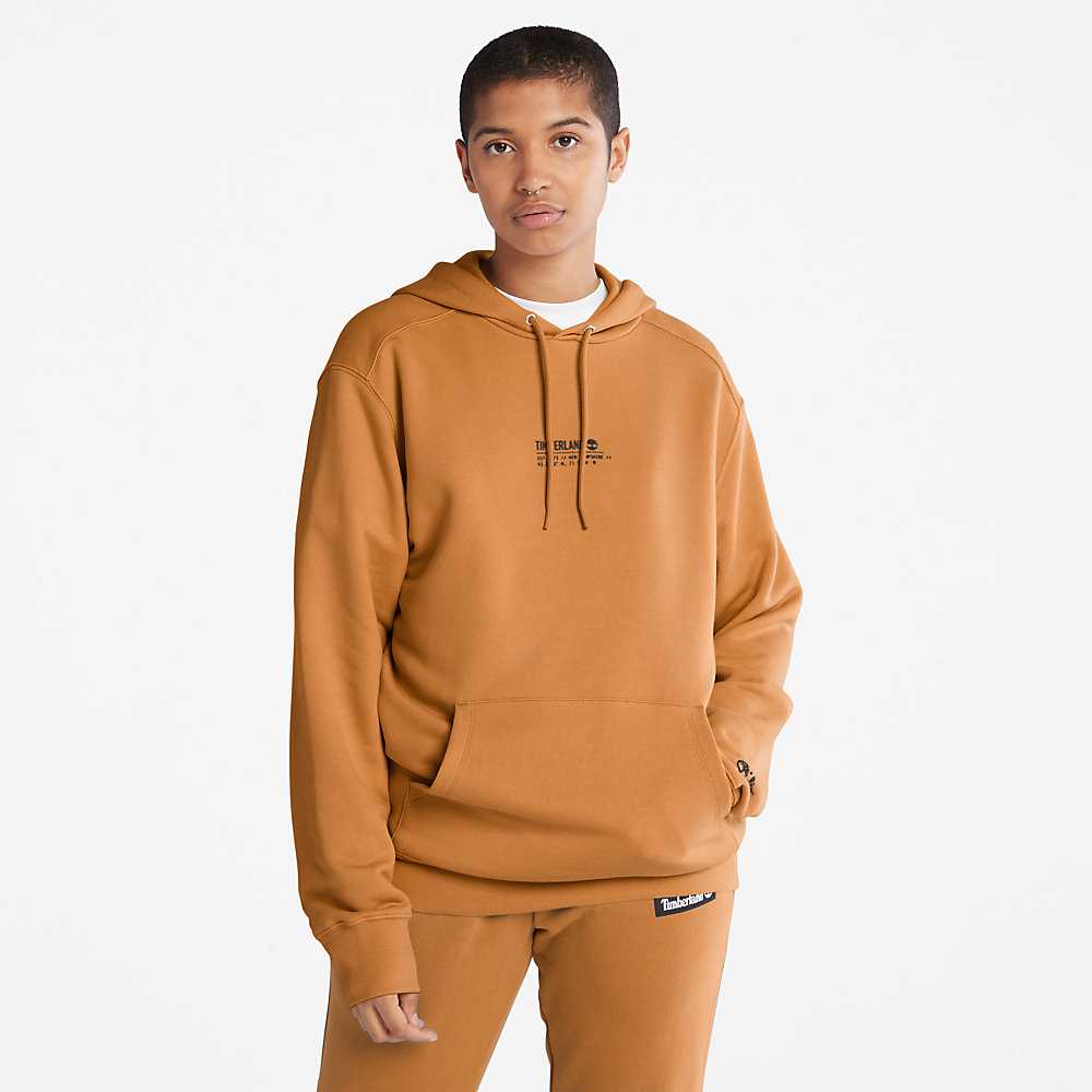 Light Brown Men's Timberland All Gender Luxe Comfort Essentials Refibra™ Hoodie | Israel-0271948