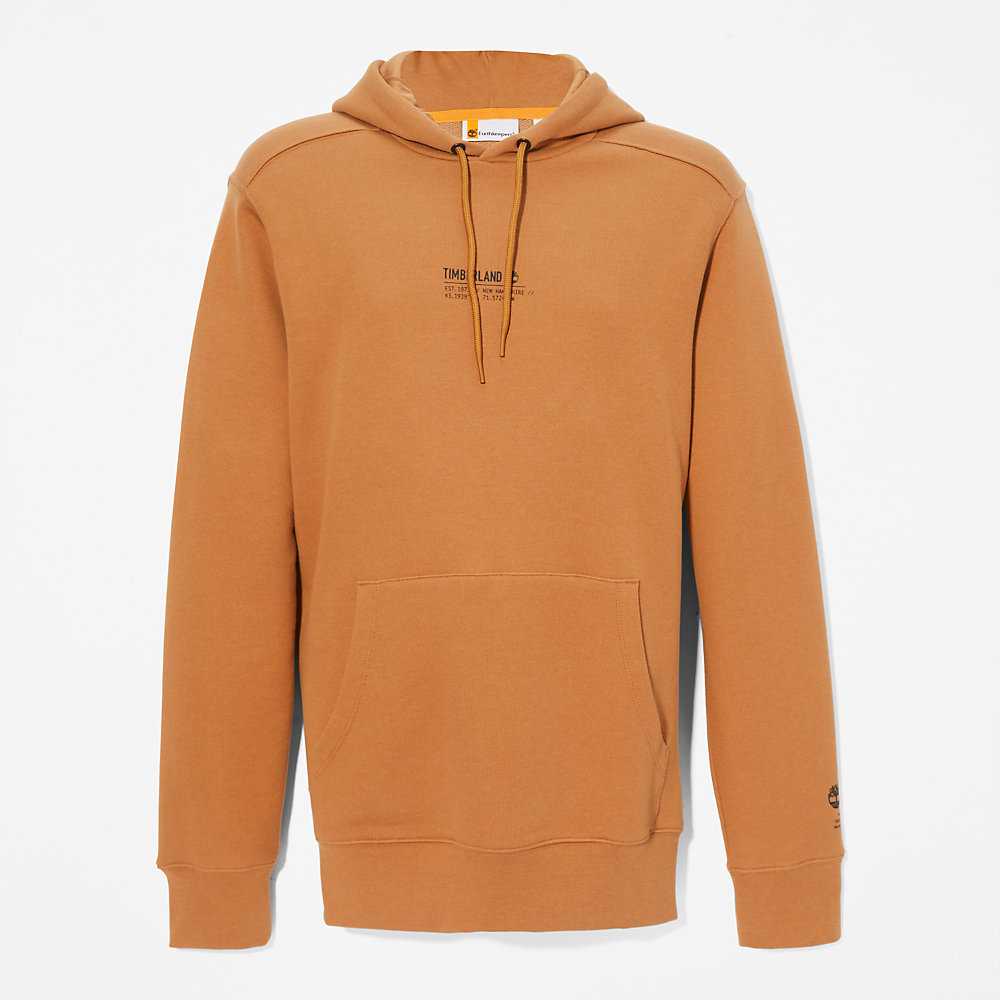 Light Brown Men's Timberland All Gender Luxe Comfort Essentials Refibra™ Hoodie | Israel-0271948