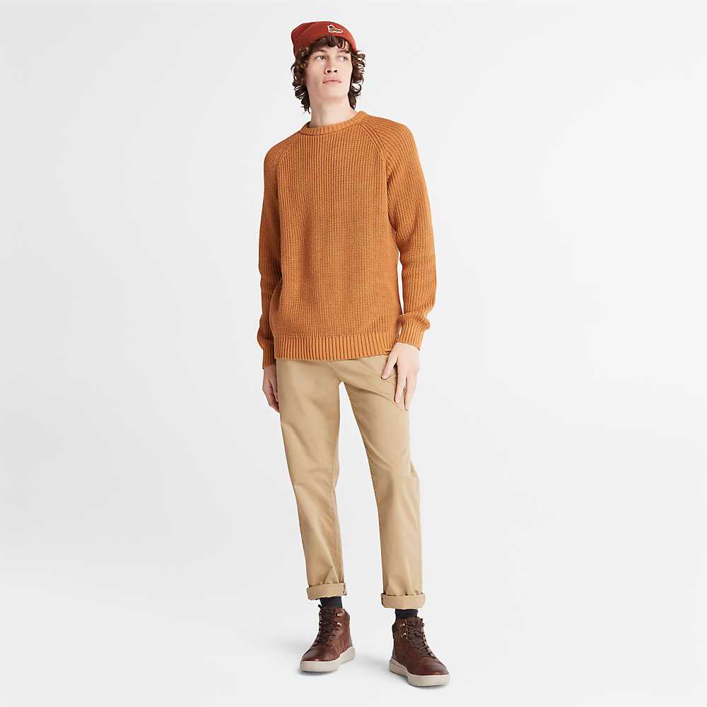 Light Brown Men's Timberland Beards Brook Sweatshirt | Israel-6352897