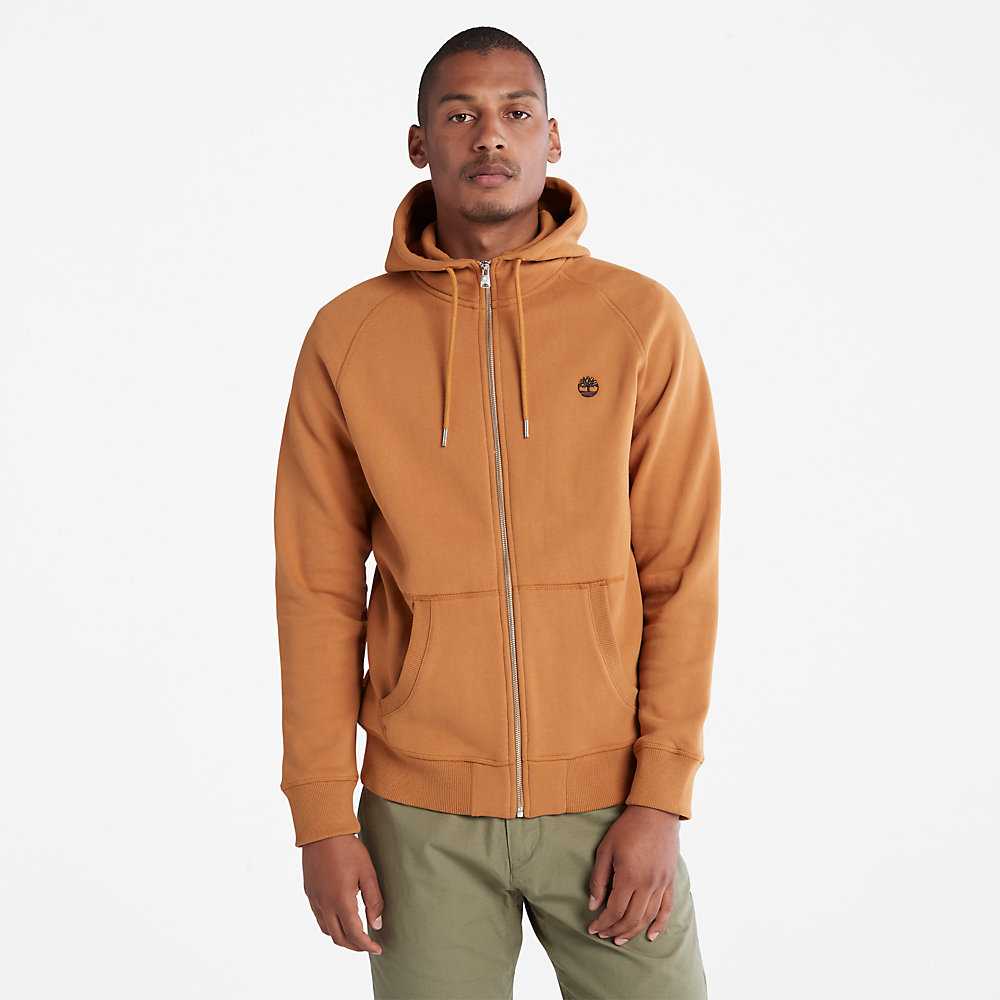 Light Brown Men\'s Timberland Exeter River Hoodie | Israel-6014295