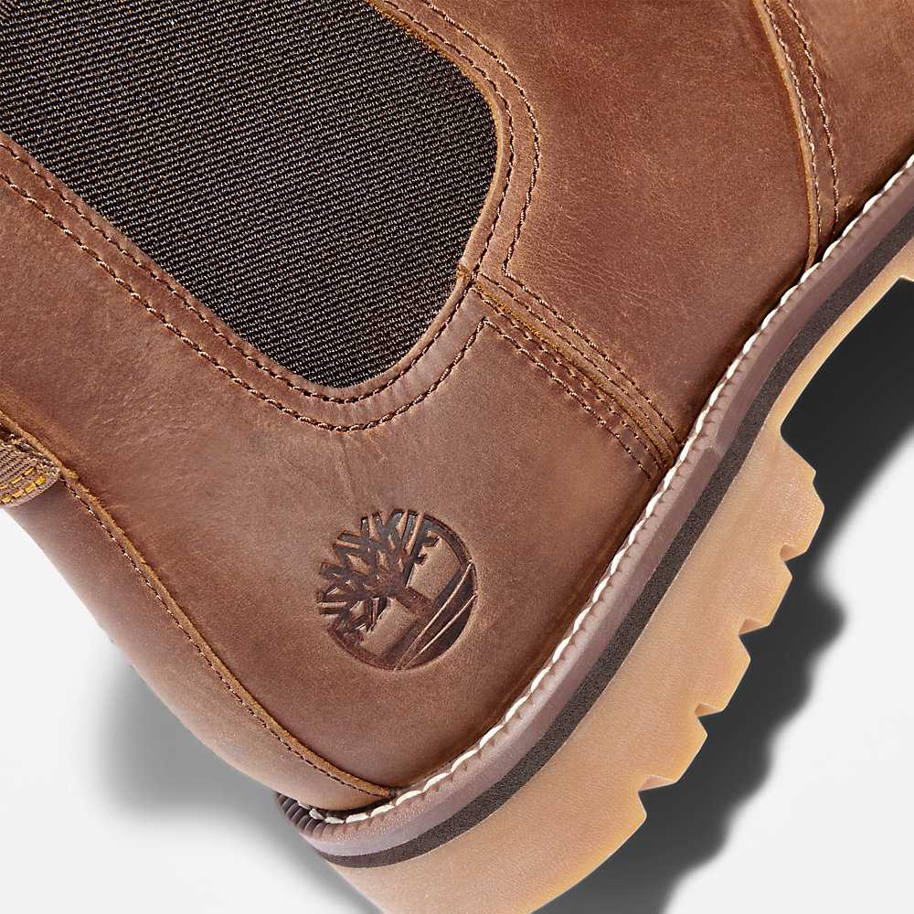 Light Brown Men's Timberland Larchmont Chelsea Boots | Israel-0278596