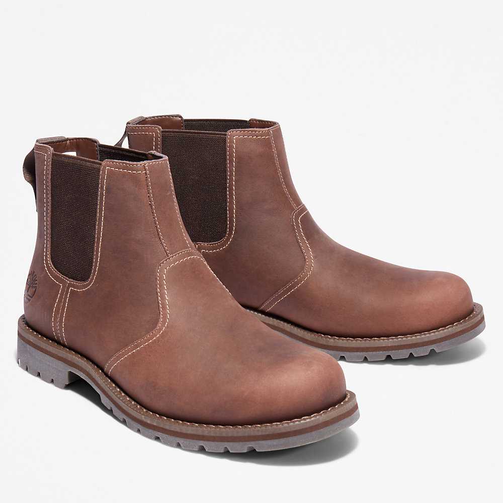 Light Brown Men's Timberland Larchmont Chelsea Boots | Israel-5714839