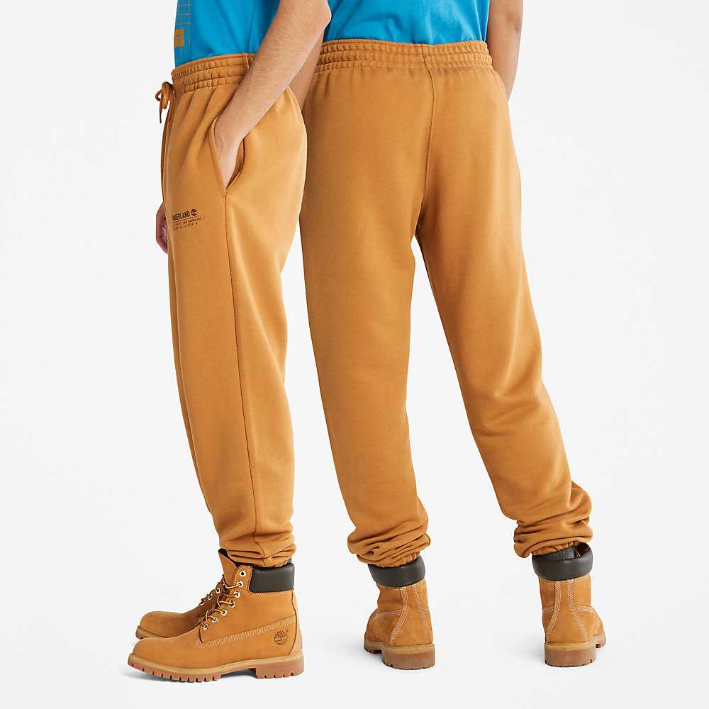 Light Brown Men's Timberland Luxe Comfort Essentials Refibra™ Track Pants | Israel-5814093