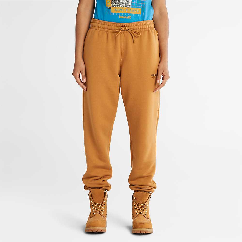 Light Brown Men's Timberland Luxe Comfort Essentials Refibra™ Track Pants | Israel-5814093