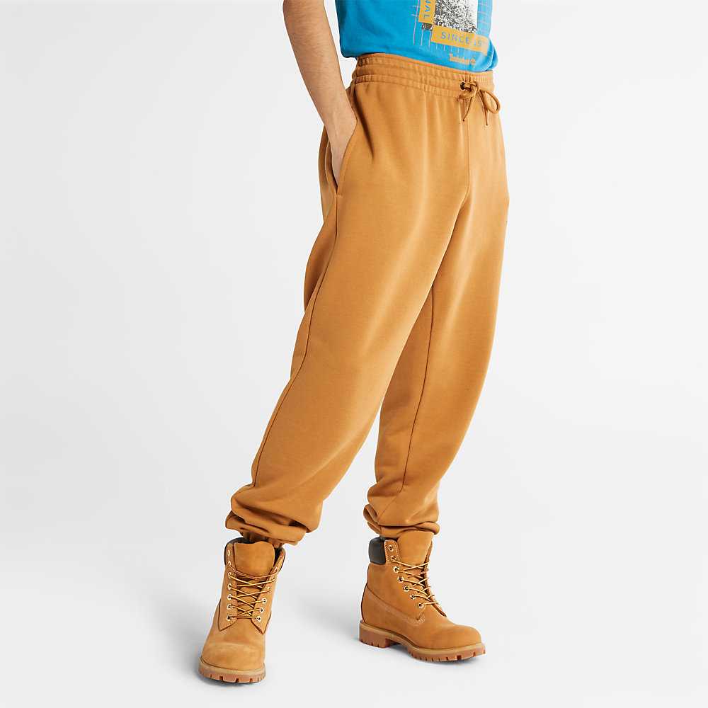 Light Brown Men's Timberland Luxe Comfort Essentials Refibra™ Track Pants | Israel-5814093