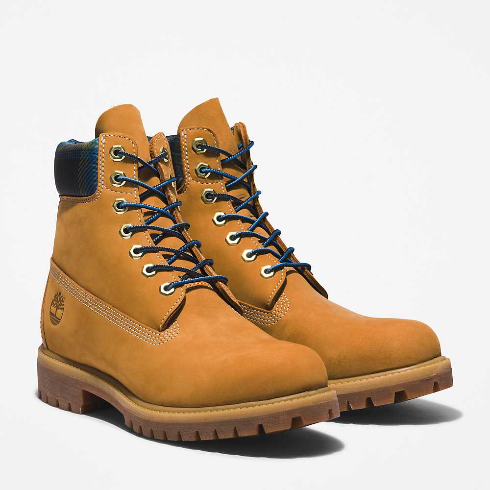 Light Brown Men's Timberland Premium® 6 Inch Waterproof Boots | Israel-0194637