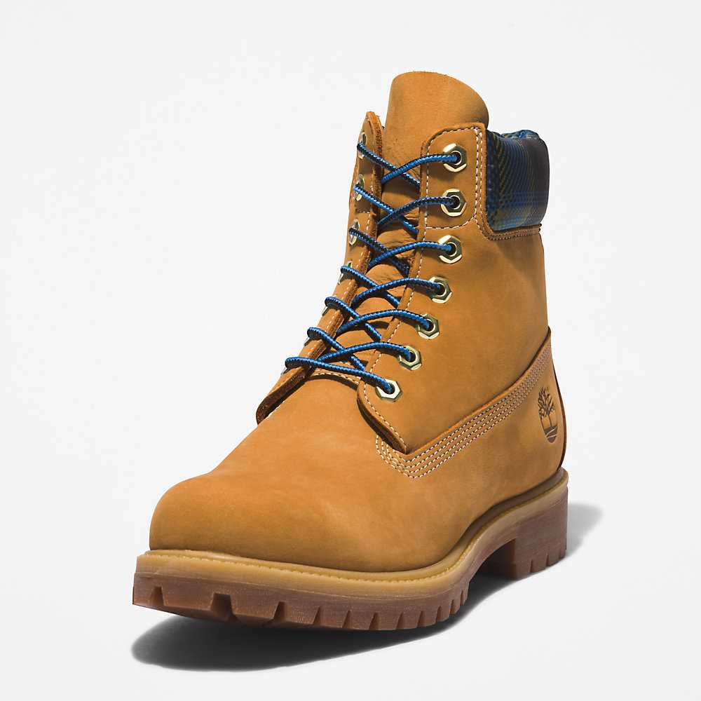 Light Brown Men's Timberland Premium® 6 Inch Waterproof Boots | Israel-0194637