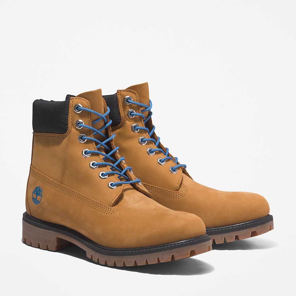 Light Brown Men's Timberland Premium® 6 Inch Waterproof Boots | Israel-3805194