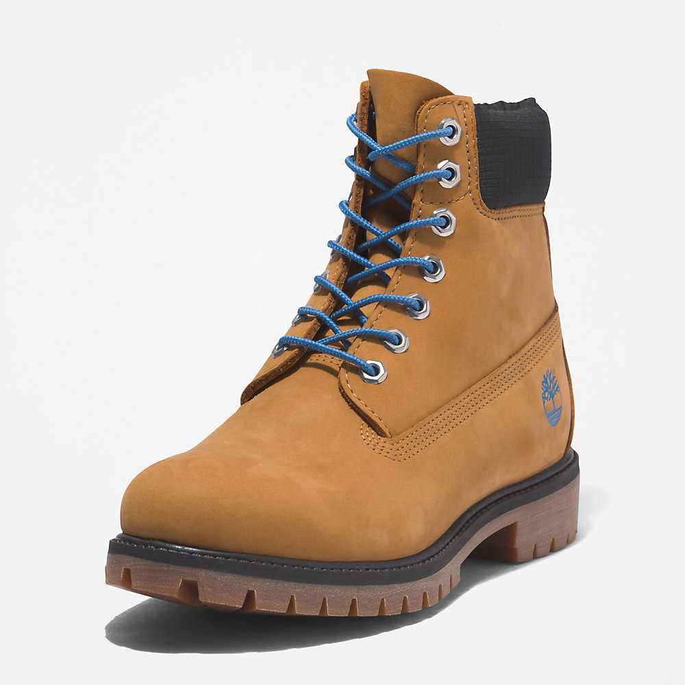 Light Brown Men's Timberland Premium® 6 Inch Waterproof Boots | Israel-3805194