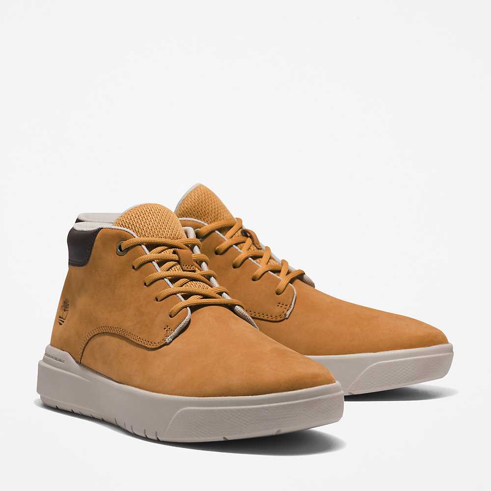 Light Brown Men's Timberland Seneca Bay Chukka Boots | Israel-6094273