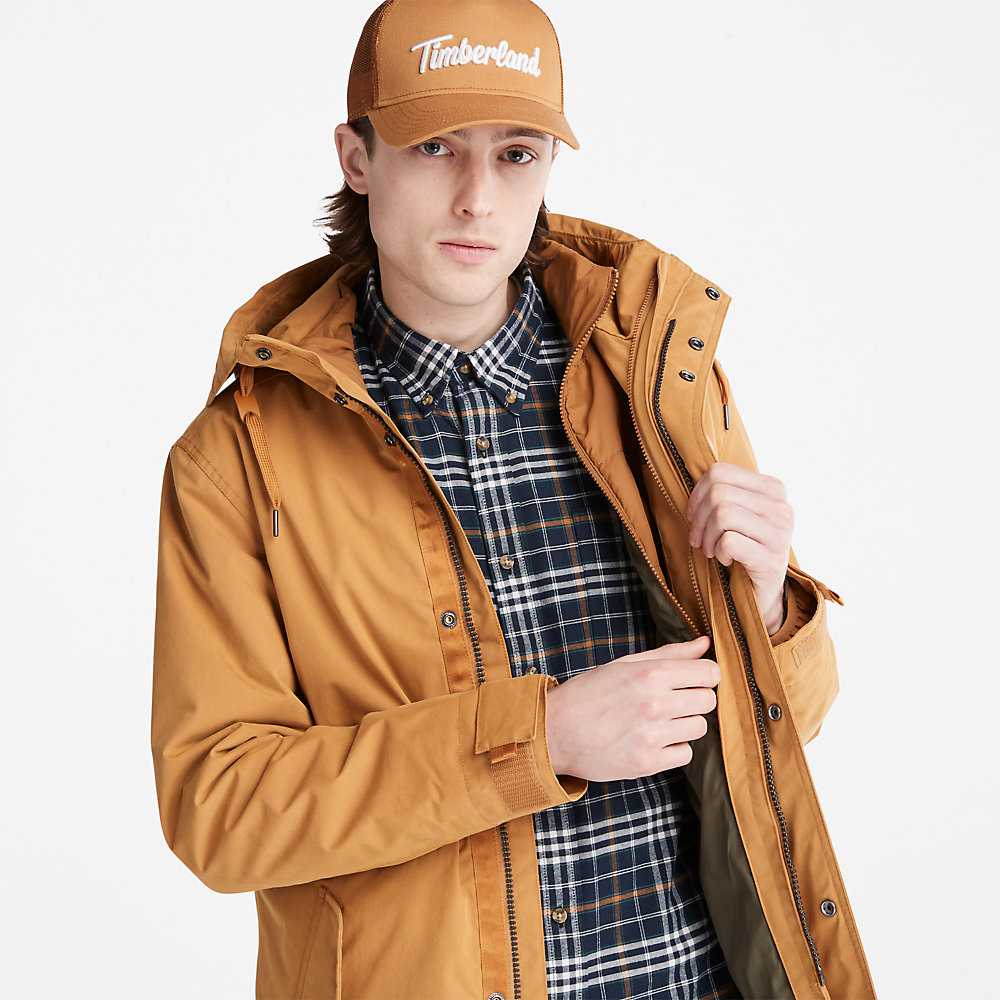 Light Brown Men's Timberland Snowdon Peak Parka Jackets | Israel-0128534