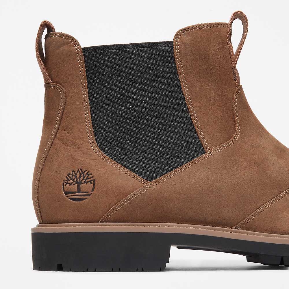 Light Brown Men's Timberland Stormbucks Chelsea Boots | Israel-6053291