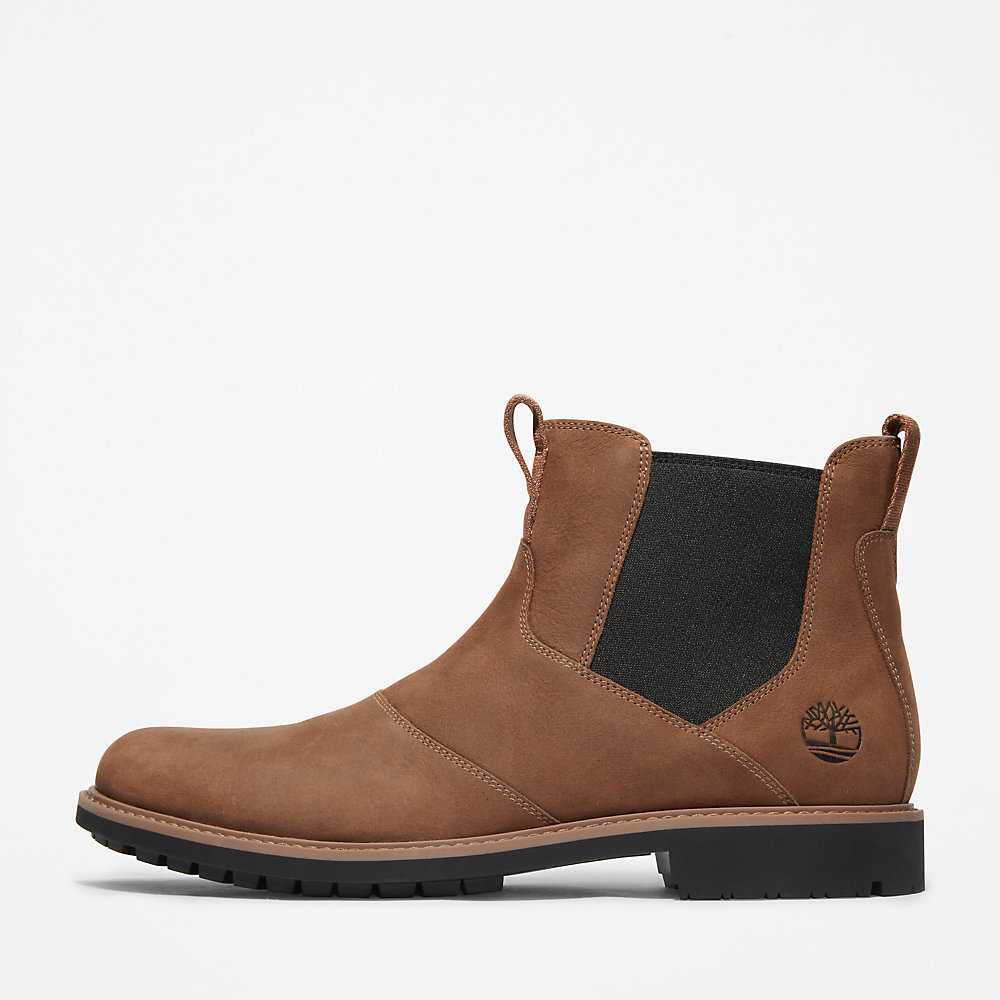 Light Brown Men's Timberland Stormbucks Chelsea Boots | Israel-6053291