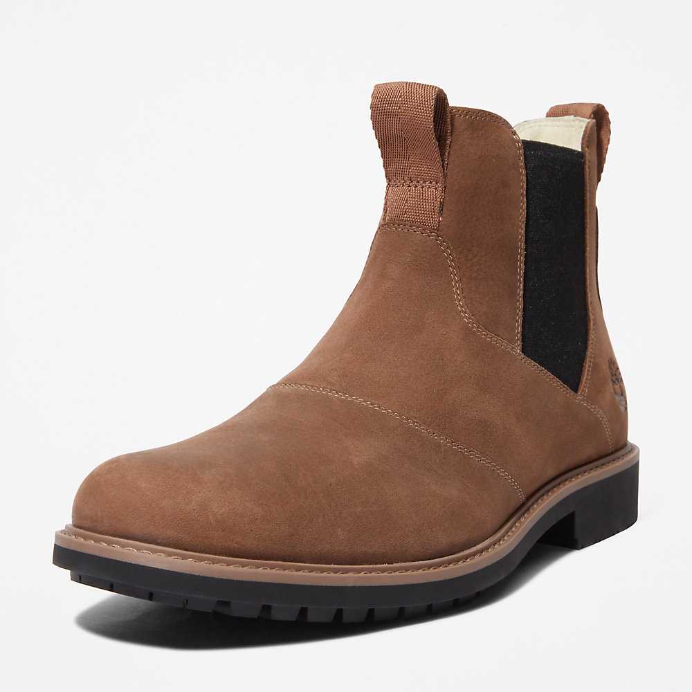 Light Brown Men's Timberland Stormbucks Chelsea Boots | Israel-6053291