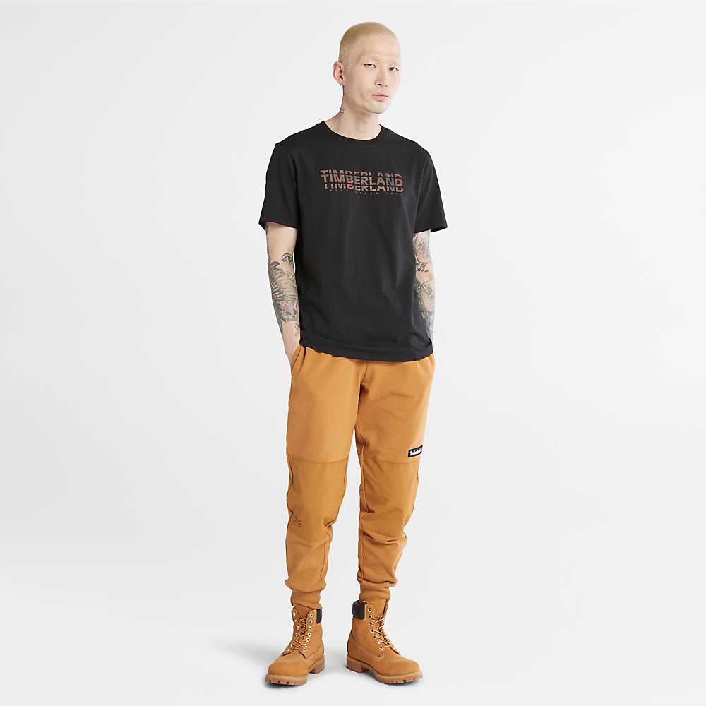 Light Brown Men's Timberland Tonal Knee Track Pants | Israel-0768451