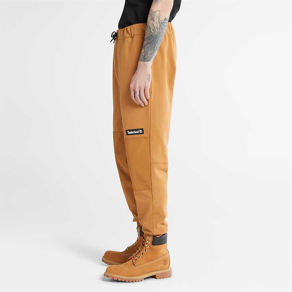 Light Brown Men's Timberland Tonal Knee Track Pants | Israel-0768451