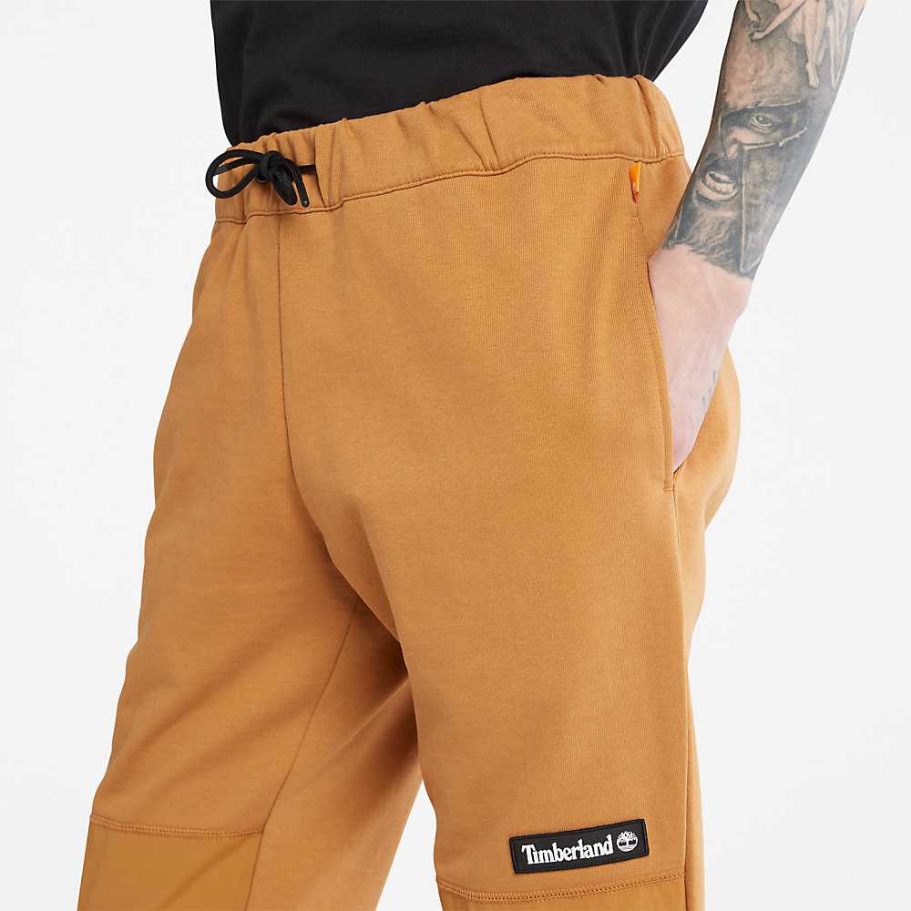 Light Brown Men's Timberland Tonal Knee Track Pants | Israel-0768451