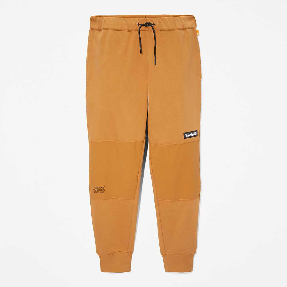 Light Brown Men's Timberland Tonal Knee Track Pants | Israel-0768451