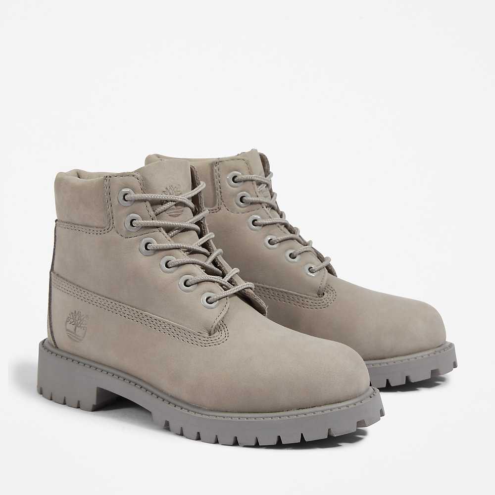 Light Grey Kids' Timberland Premium® 6 Inch Waterproof Boots | Israel-4219635