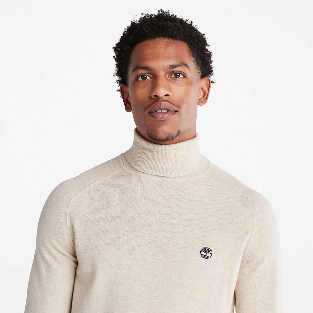 Light Grey Men's Timberland Cashmere-Blend Sweatshirt | Israel-4395180