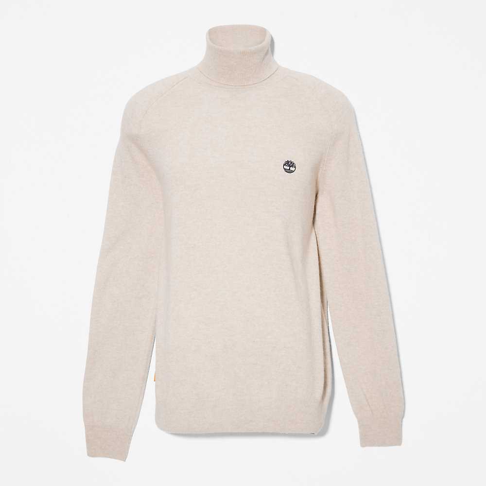 Light Grey Men's Timberland Cashmere-Blend Sweatshirt | Israel-4395180