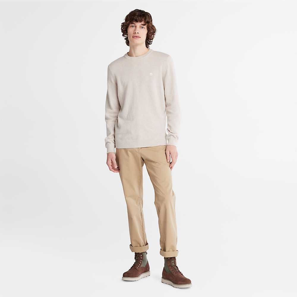 Light Grey Men's Timberland Cohas Sweatshirt | Israel-4657089