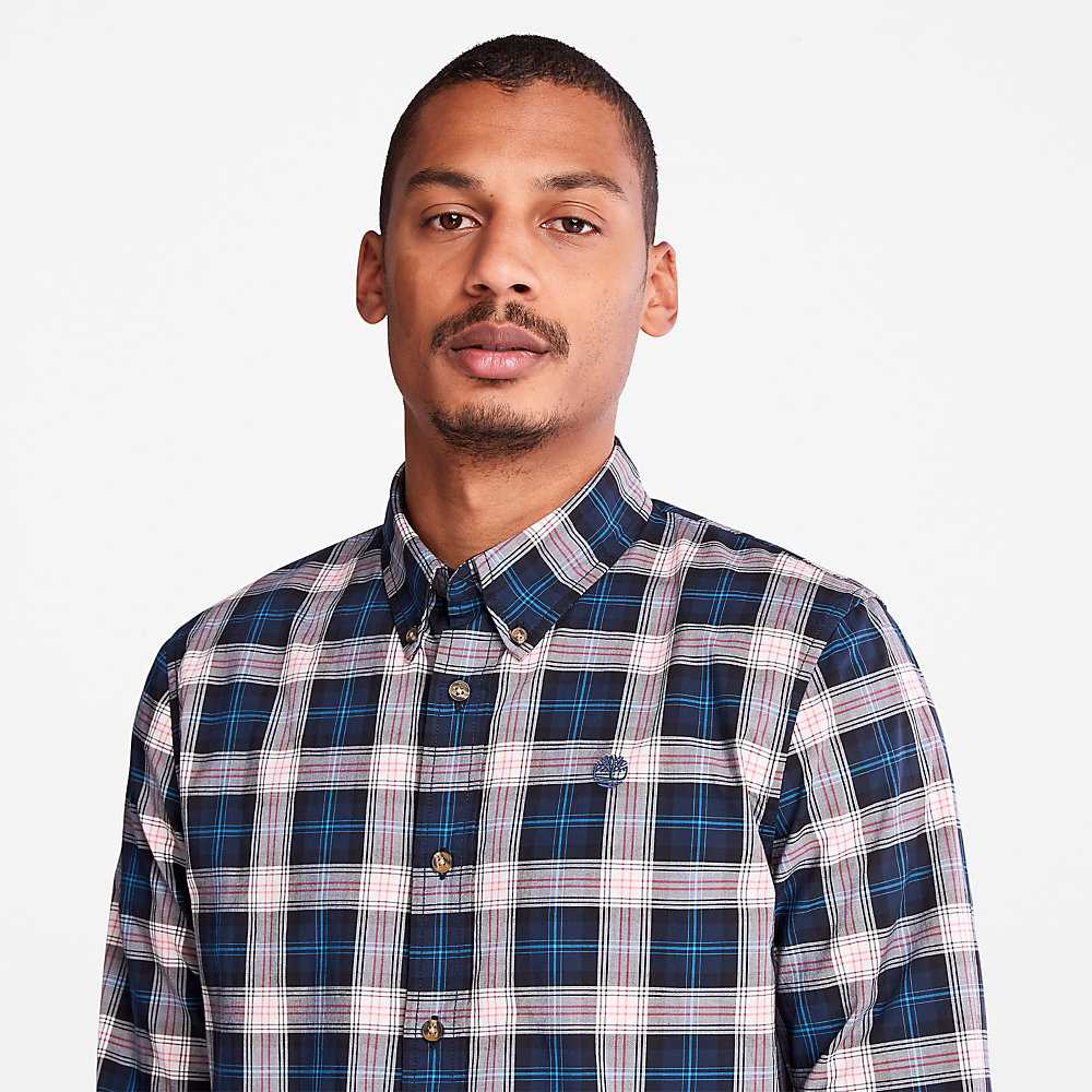 Light Grey Men's Timberland Eastham Check Shirt | Israel-4863729