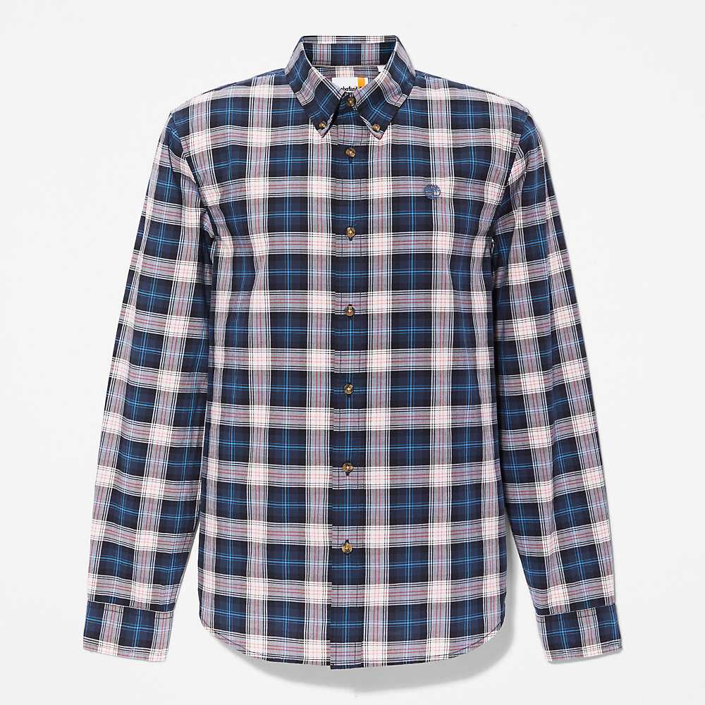 Light Grey Men's Timberland Eastham Check Shirt | Israel-4863729