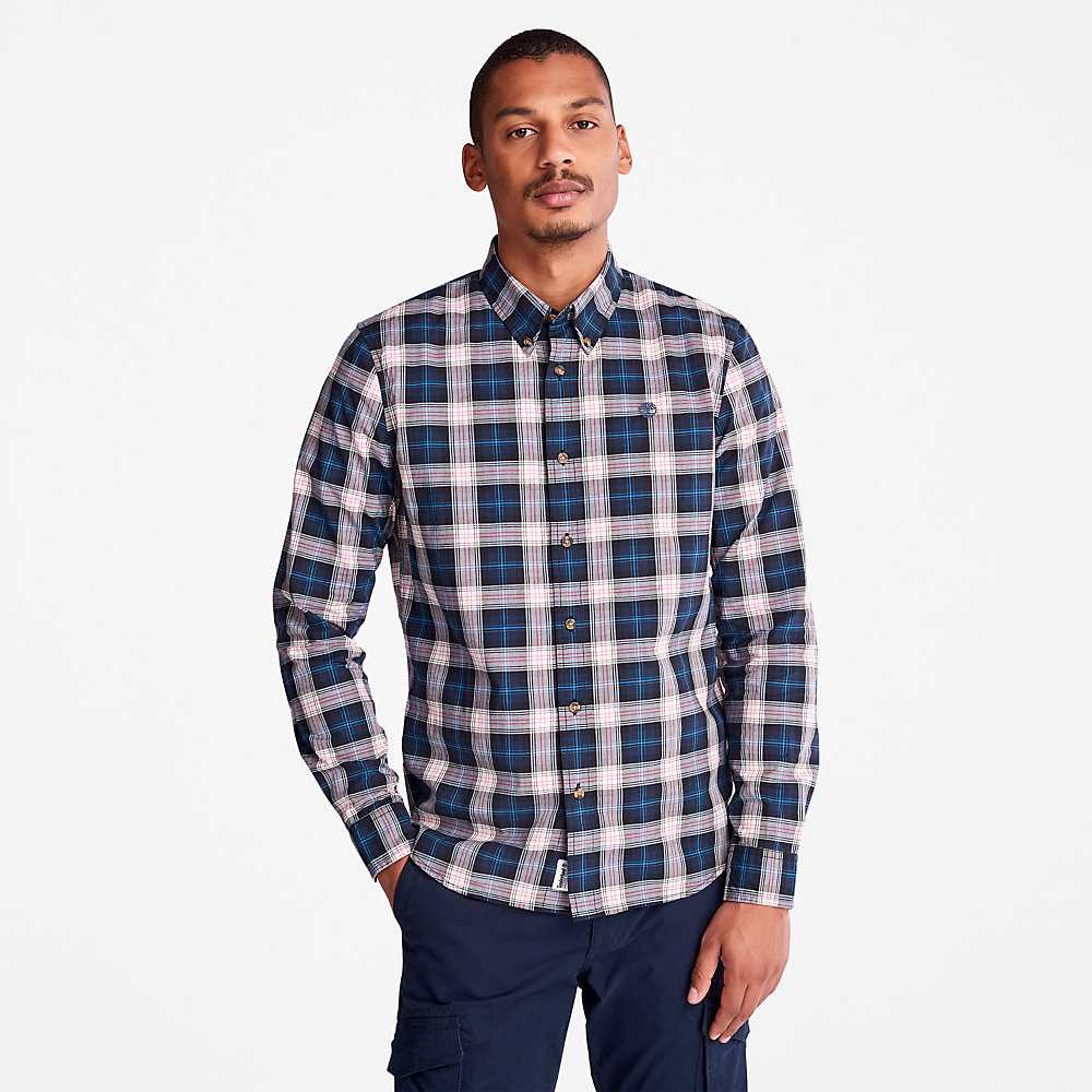 Light Grey Men\'s Timberland Eastham Check Shirt | Israel-4863729