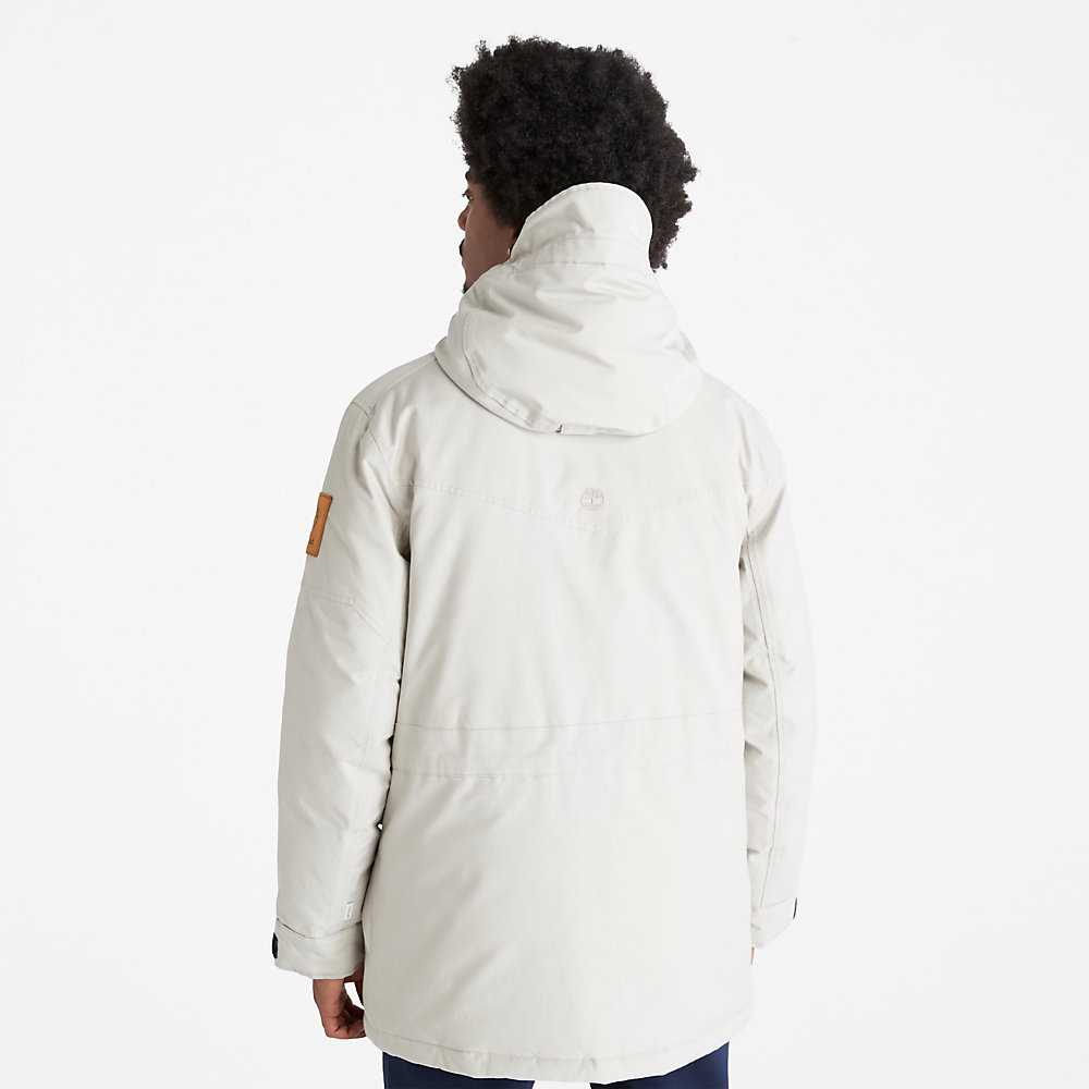 Light Grey Men's Timberland Expedition Parka Jackets | Israel-8920675