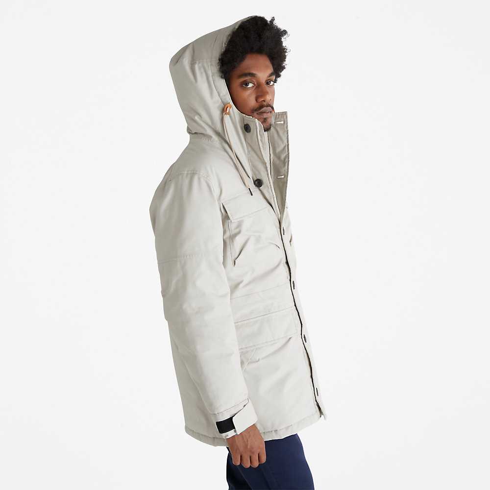 Light Grey Men's Timberland Expedition Parka Jackets | Israel-8920675