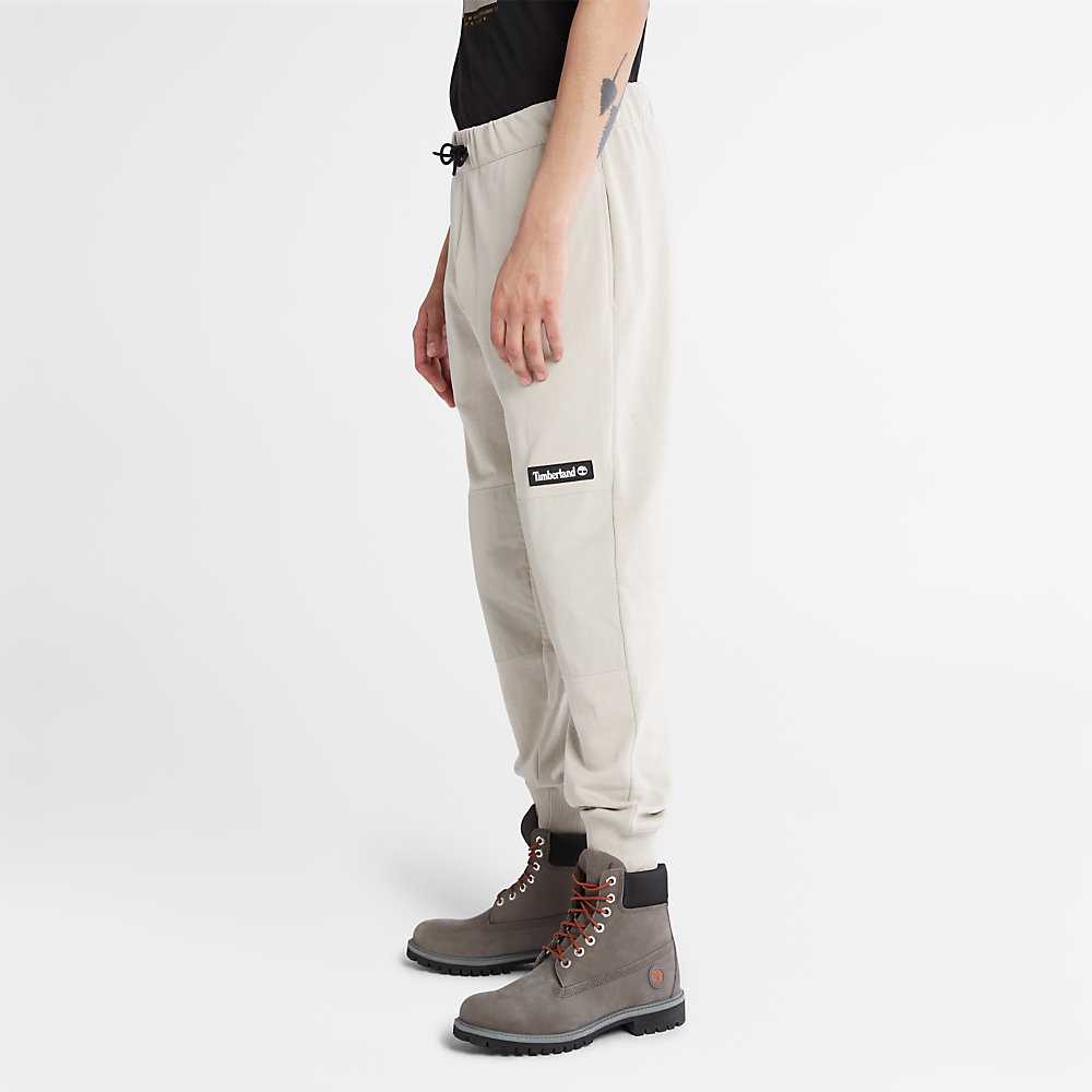 Light Grey Men's Timberland Tonal Knee Track Pants | Israel-4073158