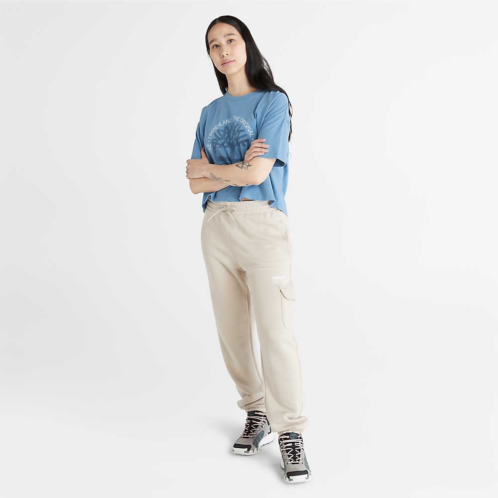 Light Grey Women's Timberland Cargo Track Pants | Israel-5823794