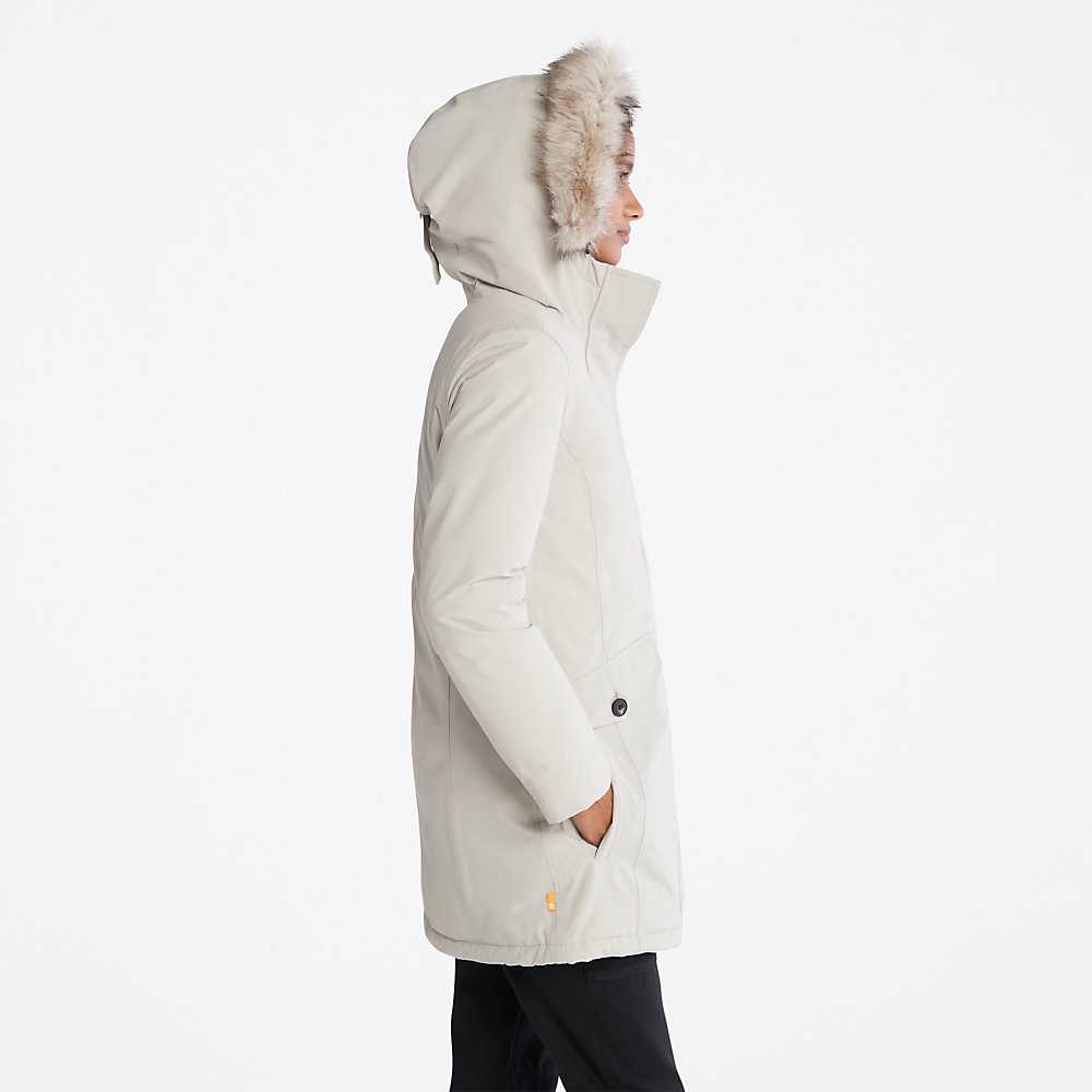 Light Grey Women's Timberland Down-Free Parka Jackets | Israel-0698341