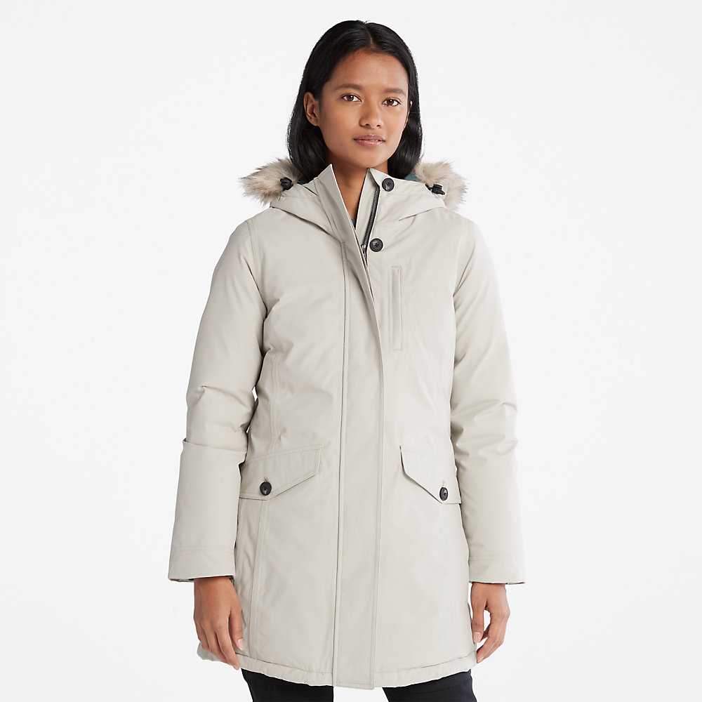 Light Grey Women\'s Timberland Down-Free Parka Jackets | Israel-0698341