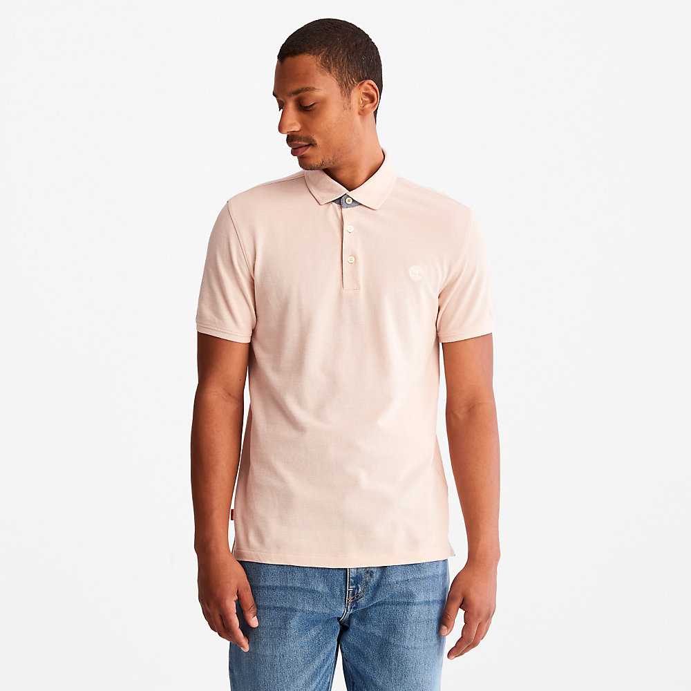 Light Pink Men\'s Timberland Baboosic Polo Shirts | Israel-2706514